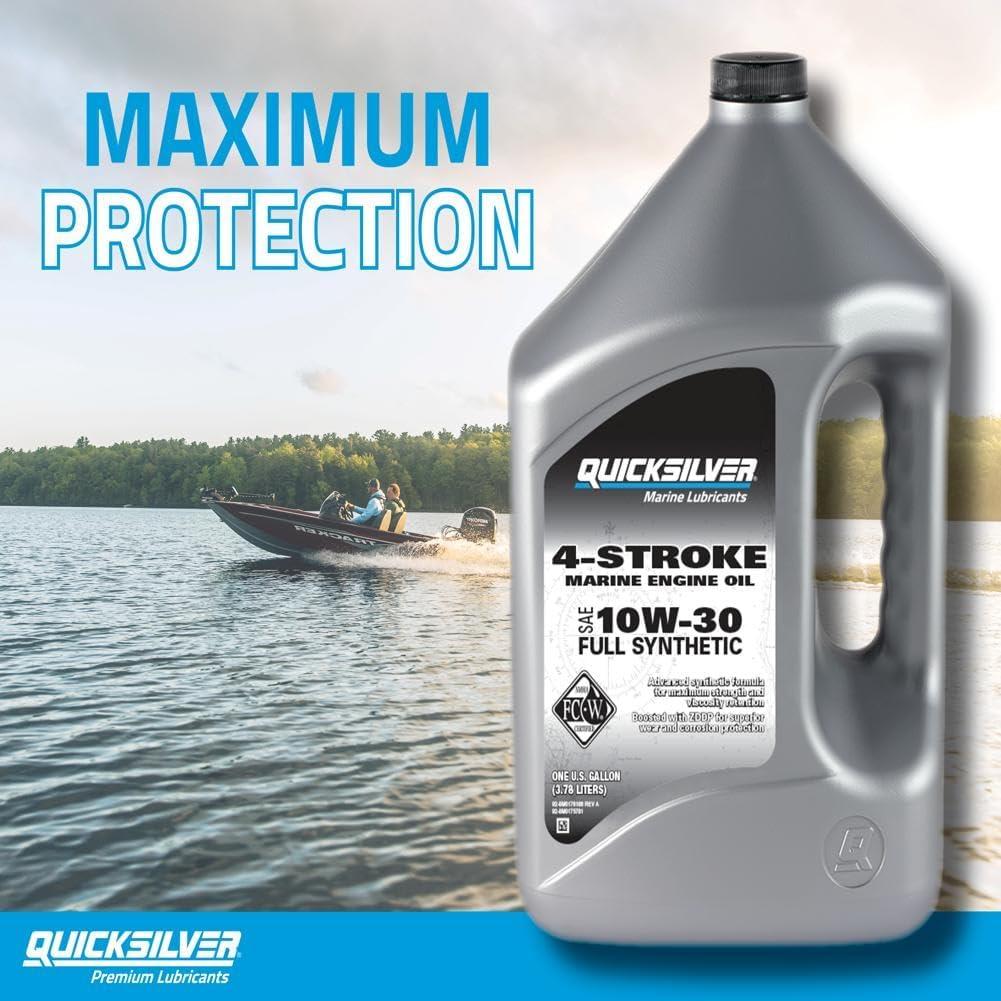 imageQuicksilver 10W30 4Stroke Full Synthetic Marine Engine Oil 1 Quart