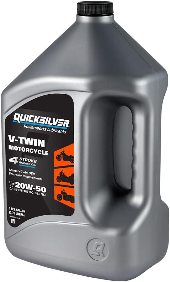 imageQuicksilver 20W50 Synthetic Motorcycle Oil 1 Quart1Gallon