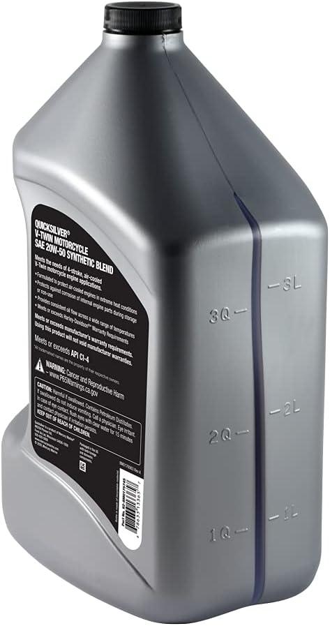 imageQuicksilver 20W50 Synthetic Motorcycle Oil 1 Quart1Gallon