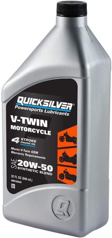 imageQuicksilver 20W50 Synthetic Motorcycle Oil 1 Quart1Quart