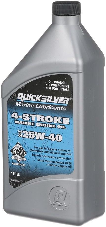 imageQuicksilver 25W40 Oil Change Kit for 4Stroke 25hp and 30hp Mercury EFI Outboards