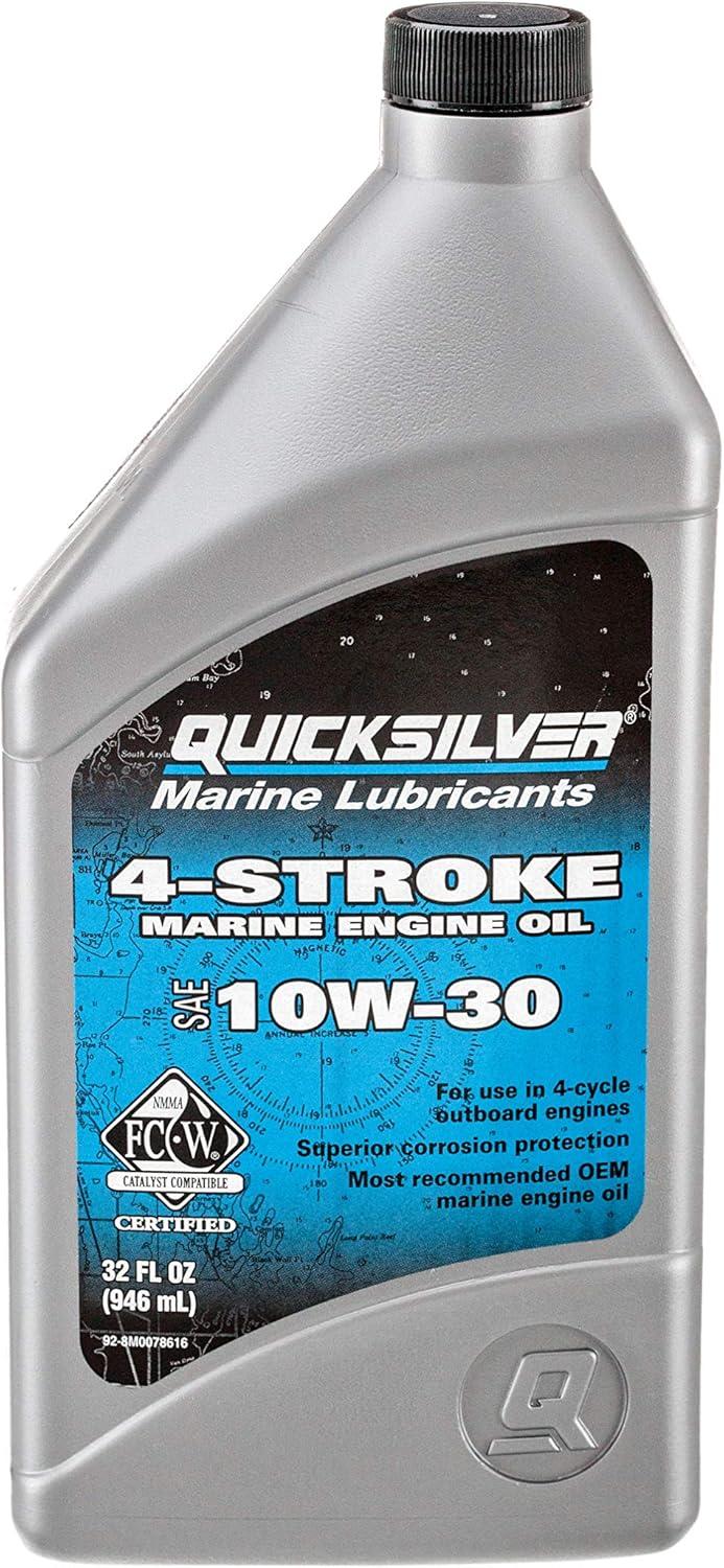 imageQuicksilver 4Stroke Oil Change Kit  for Yamaha Outboard Engines  F30 F40 F50 F60 F70 F75 F80 F90 F100 F115 F150 F200 F225 F250 and F300Yamaha F150