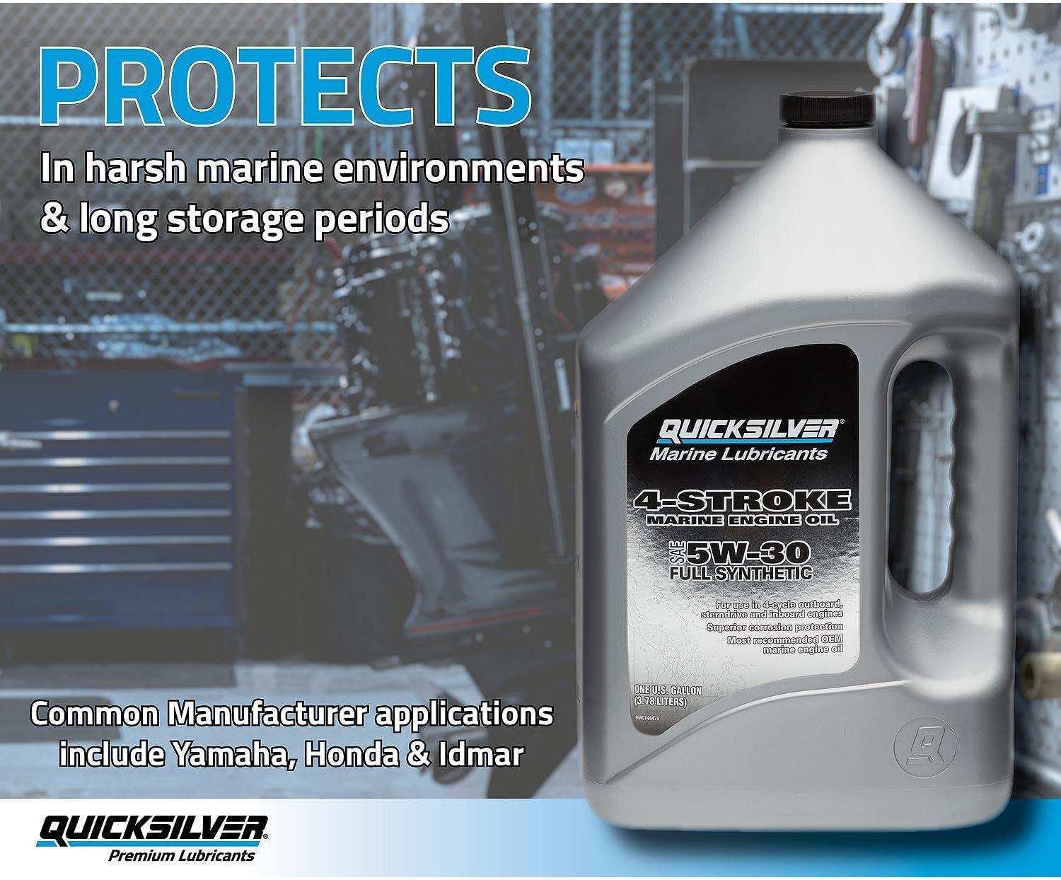 imageQuicksilver 5W30 Full Synthetic Marine Engine Oil1Gallon