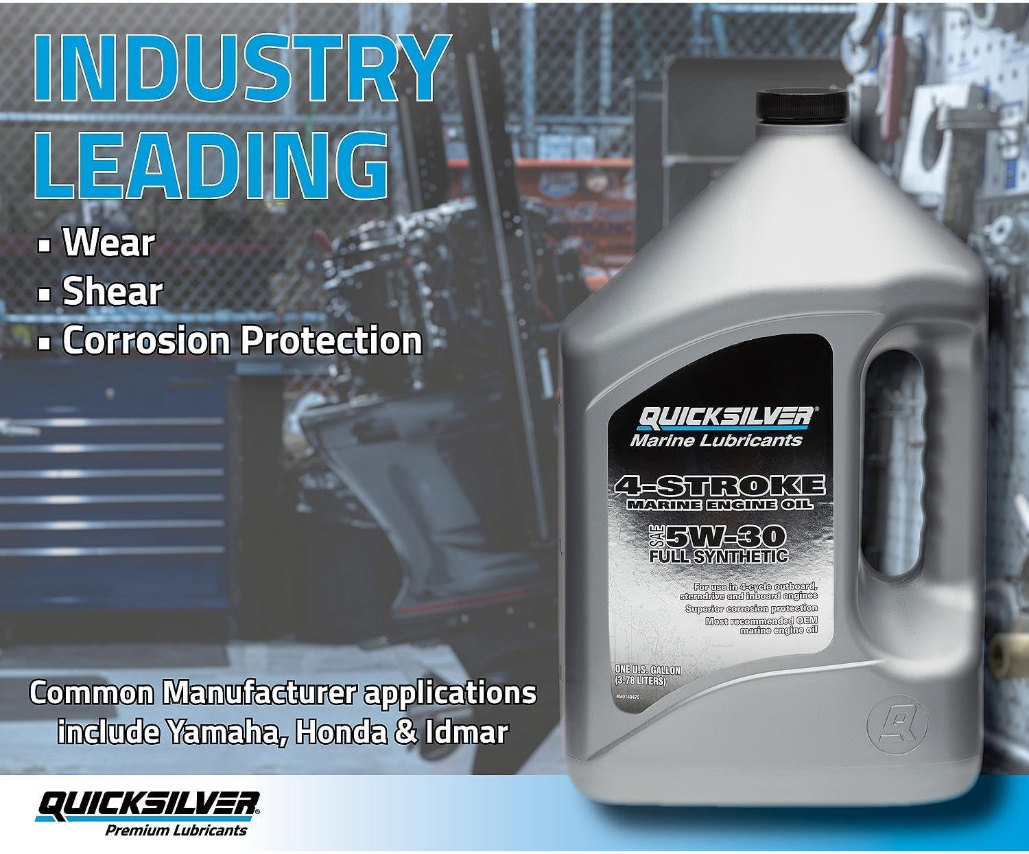imageQuicksilver 5W30 Full Synthetic Marine Engine Oil1Gallon