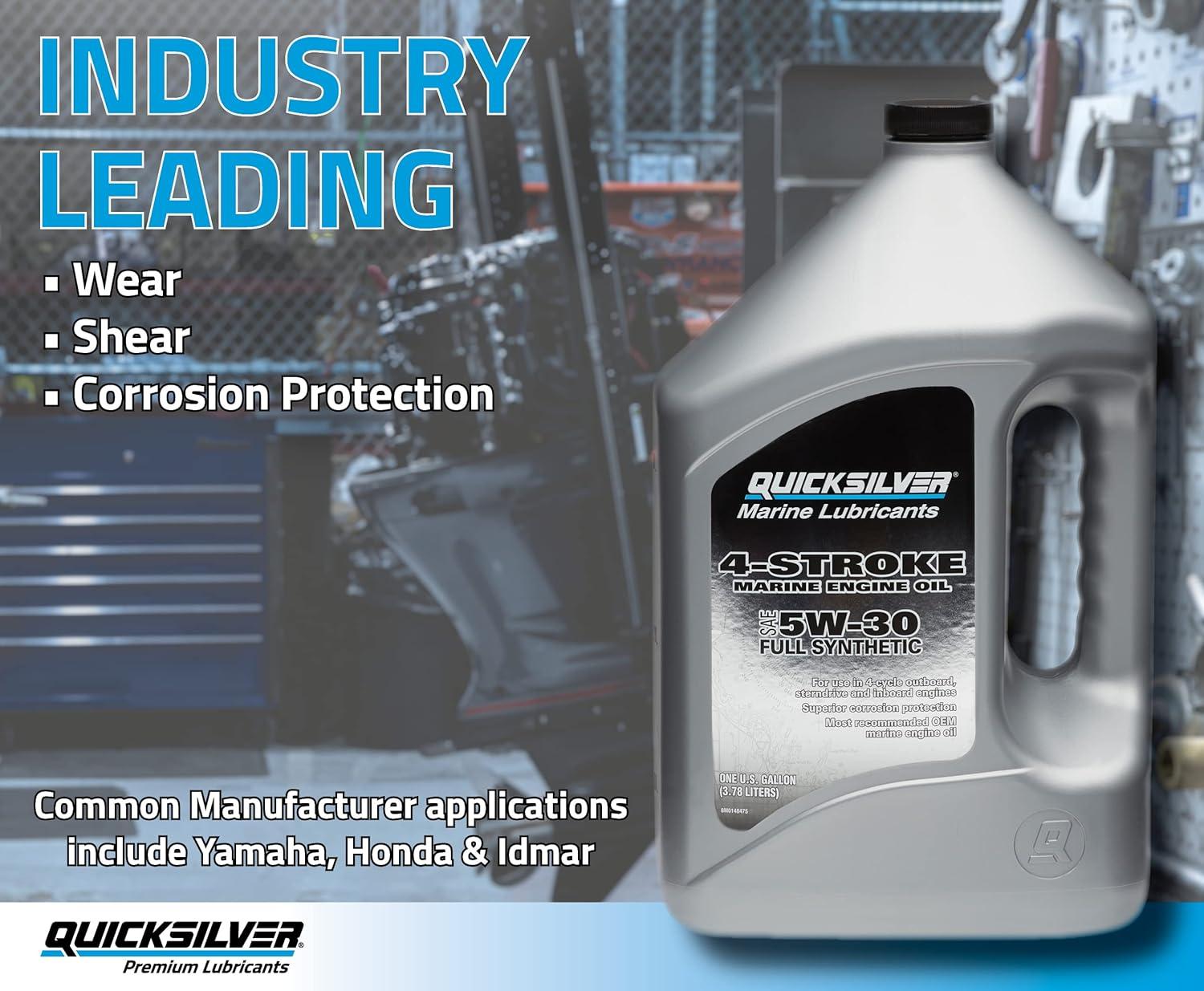 imageQuicksilver 5W30 Full Synthetic Marine Engine Oil1Quart