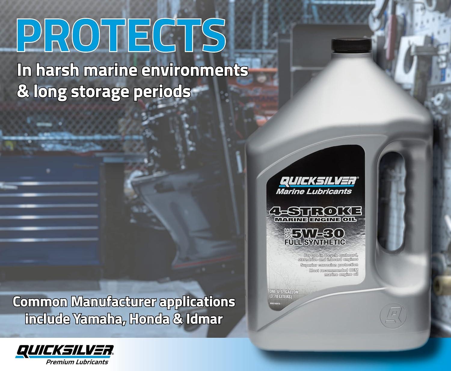 imageQuicksilver 5W30 Full Synthetic Marine Engine Oil1Quart