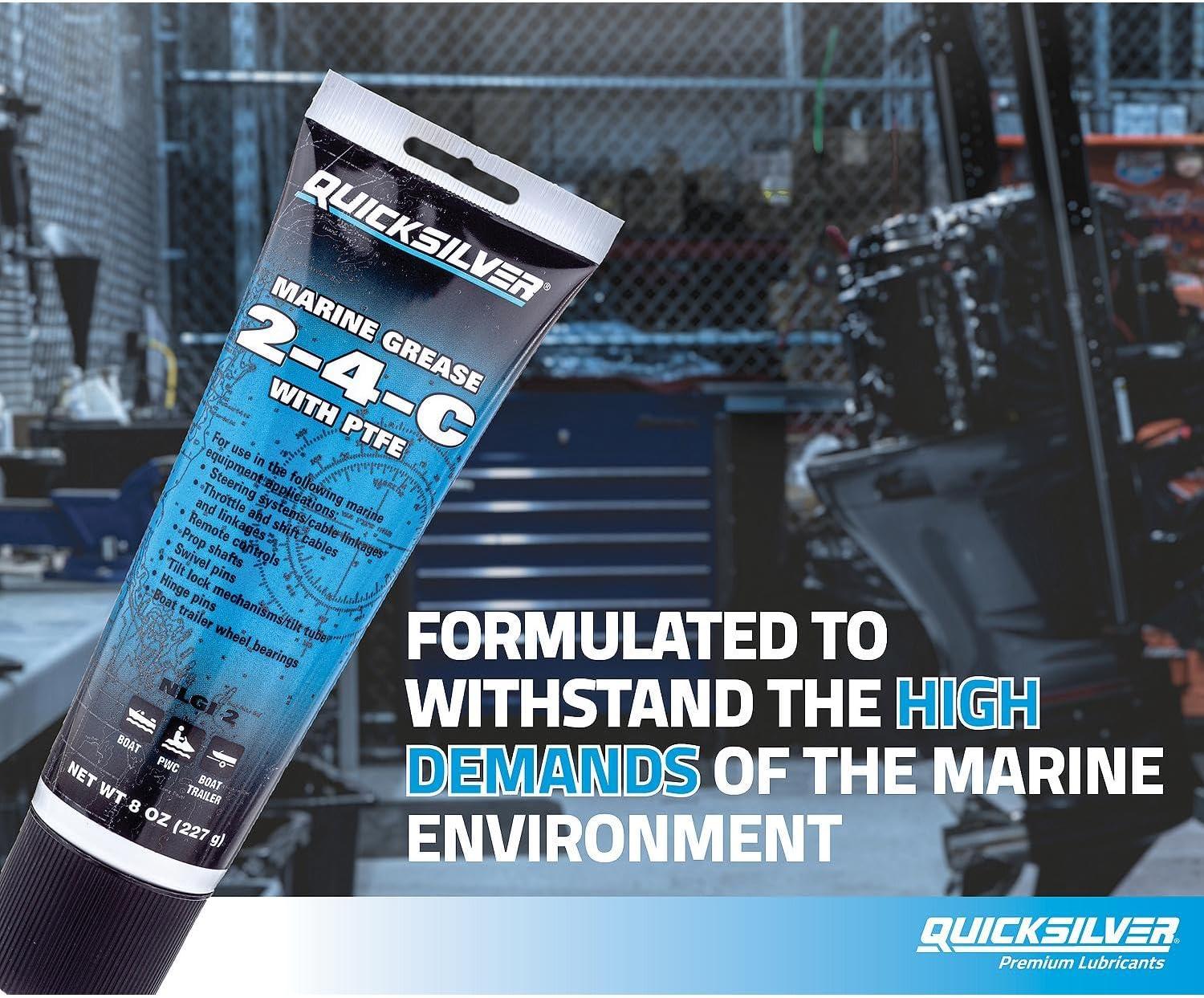 imageQuicksilver 802859Q1 24C Marine Grease with Teflon MultiPurpose Marine Lubricant  8 oz TubeUnspecified