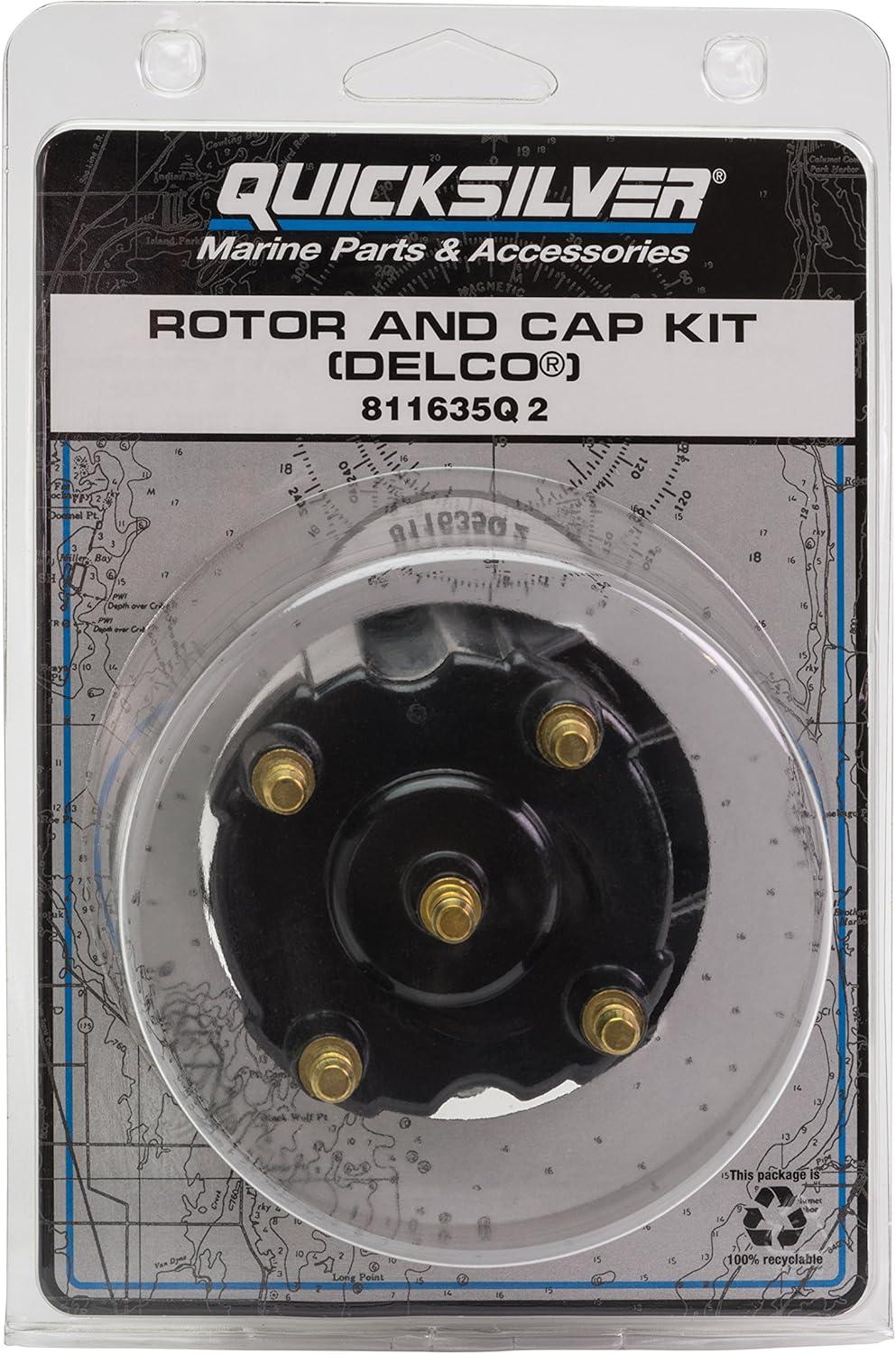 imageQuicksilver 811635Q2 Distributor Cap Kit for Select Marinized 4Cylinder Engines by General Motors wDelco EST Ignition Systems