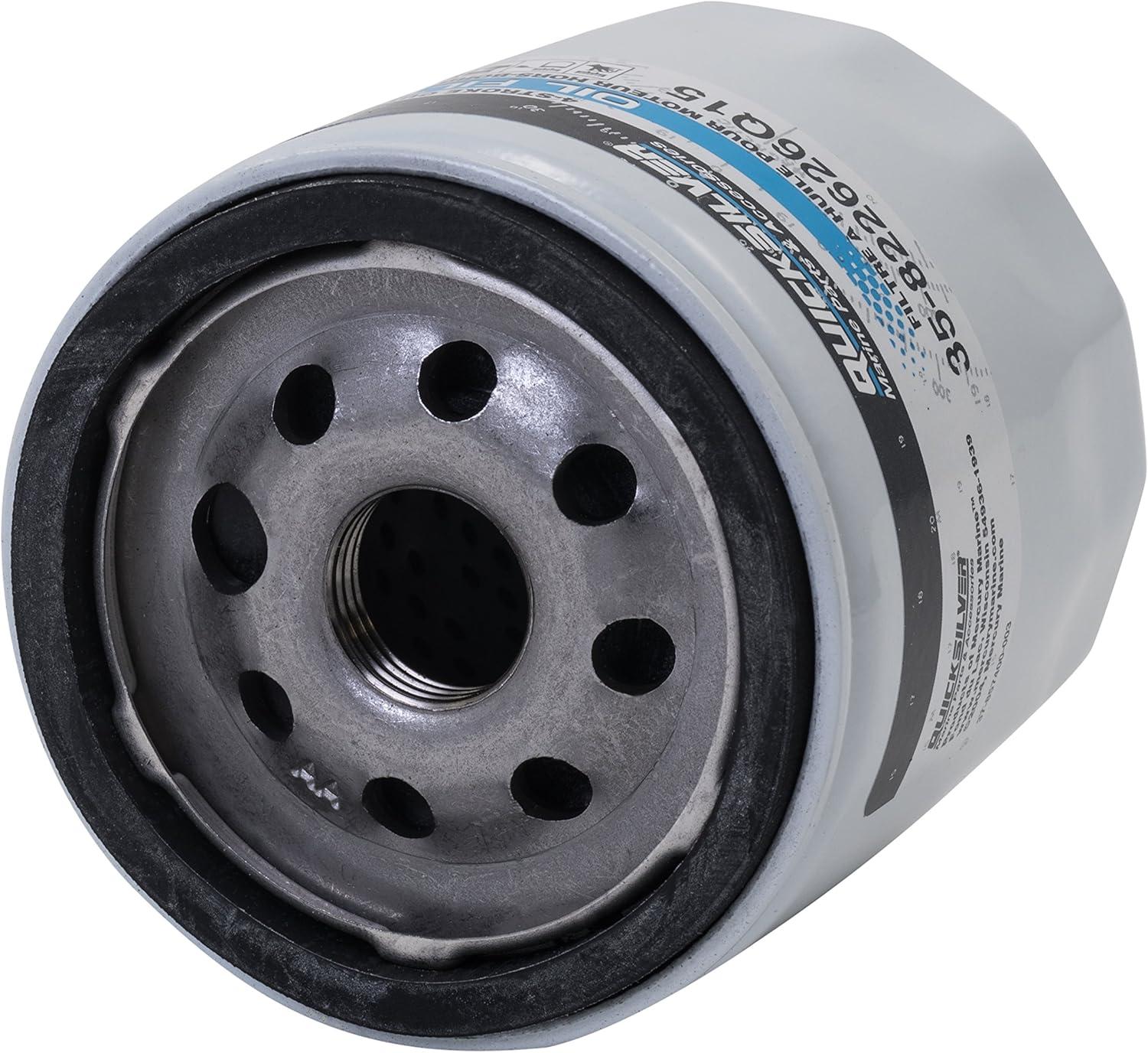 imageQuicksilver 822626Q15 Oil Filter for Select Mercury and Mariner V225 V6 4Stroke Outboards
