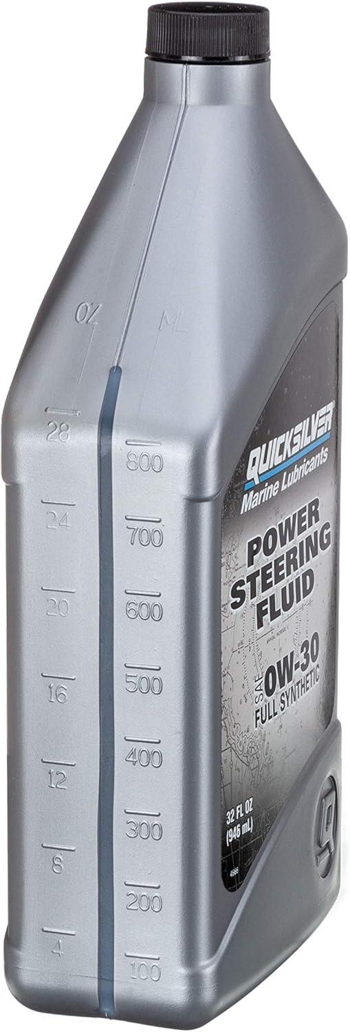 imageQuicksilver 858077Q01 Power Steering Fluid SAE 0W30 Full Synthetic  32 Oz Bottle
