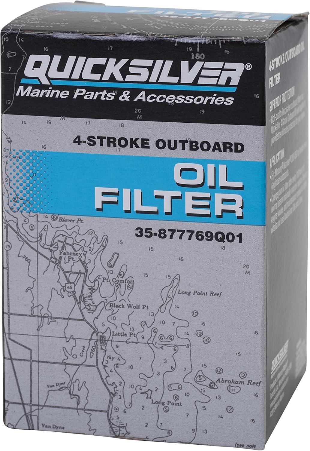 imageQuicksilver 877769Q01 Oil Filter for Mercury Verado 6Cylinder Outboards