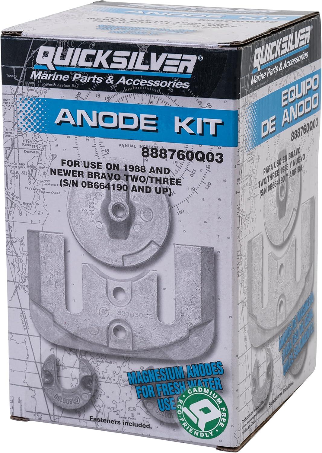 imageQuicksilver 888760Q03 Magnesium Anode Kit for MerCruiser Bravo II and Bravo III Drives