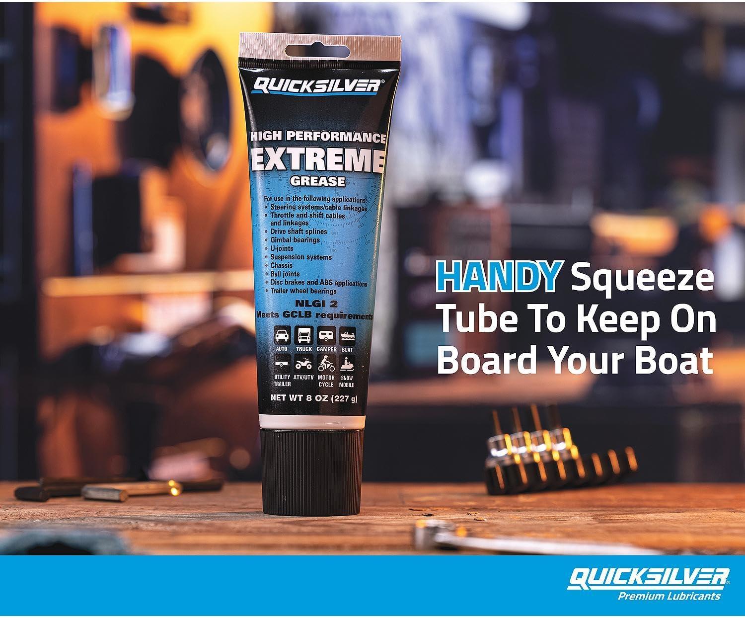 imageQuicksilver 8M0071838 High Performance MultiPurpose Extreme NLGI 2 Marine Grease  8 Oz Tube8oz Tube