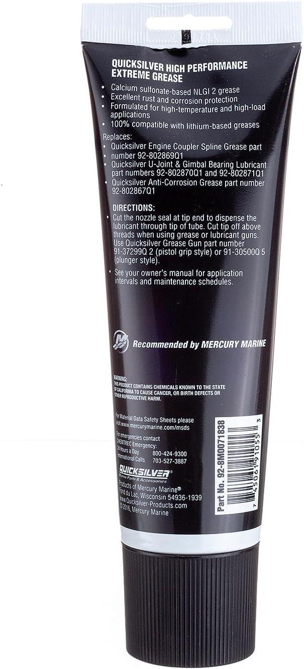 imageQuicksilver 8M0071838 High Performance MultiPurpose Extreme NLGI 2 Marine Grease  8 Oz Tube8oz Tube