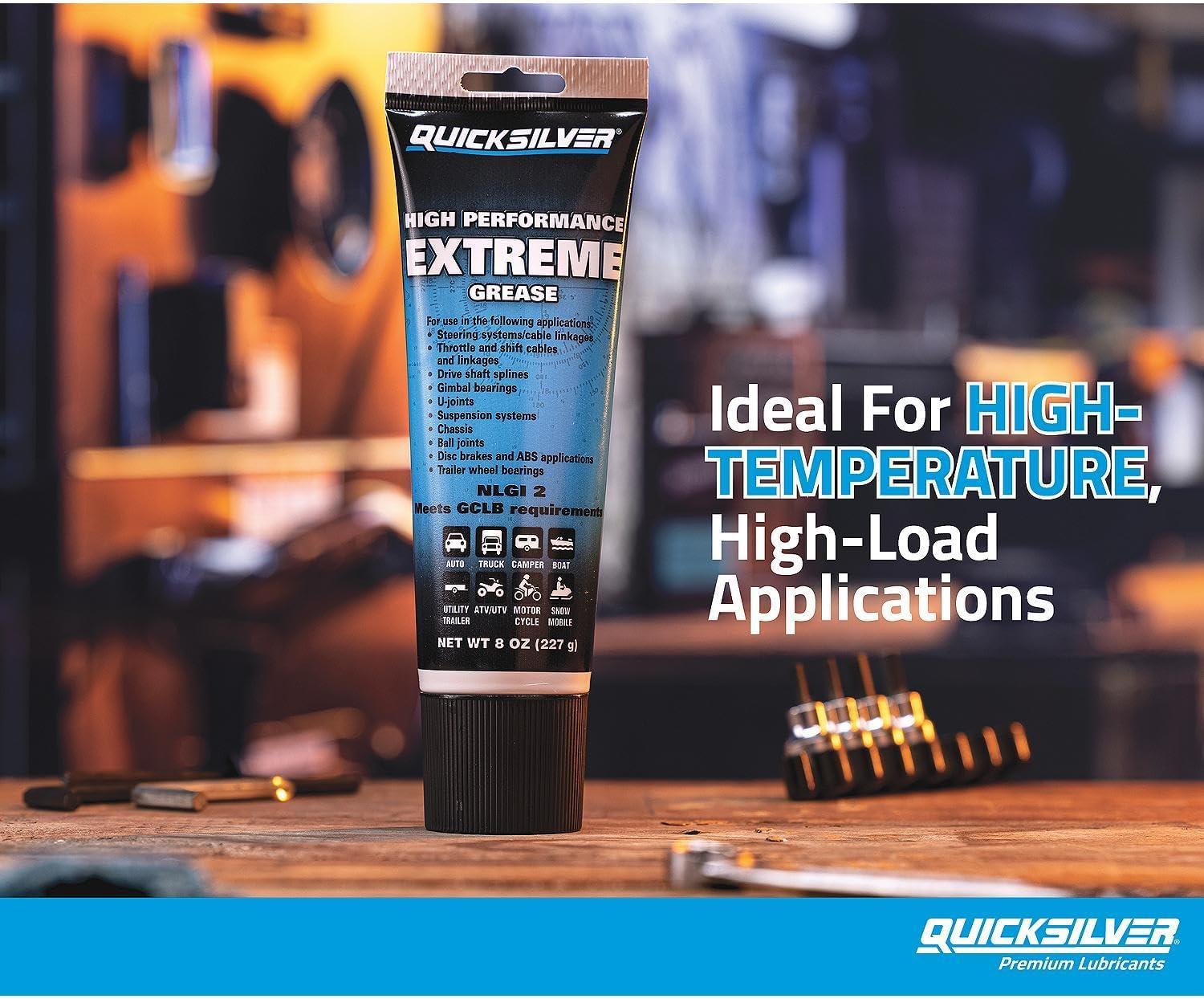 imageQuicksilver 8M0071838 High Performance MultiPurpose Extreme NLGI 2 Marine Grease  8 Oz Tube8oz Tube