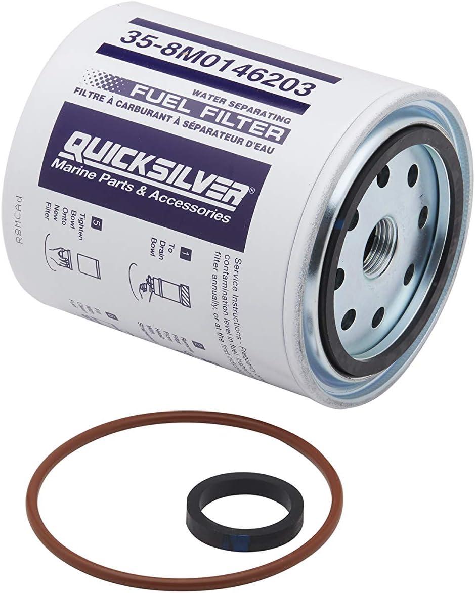 imageQuicksilver 8M0116793 Water Separating Fuel Filter Kit for Outboard or Sterndrive and Inboard Engines