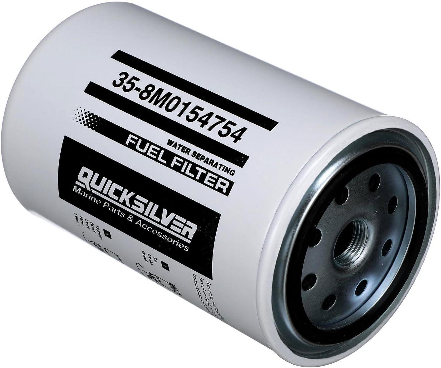imageQuicksilver 8M0154754 Water Separating Fuel Filter for Select Yamaha 2Stroke and 4Stroke Outboards