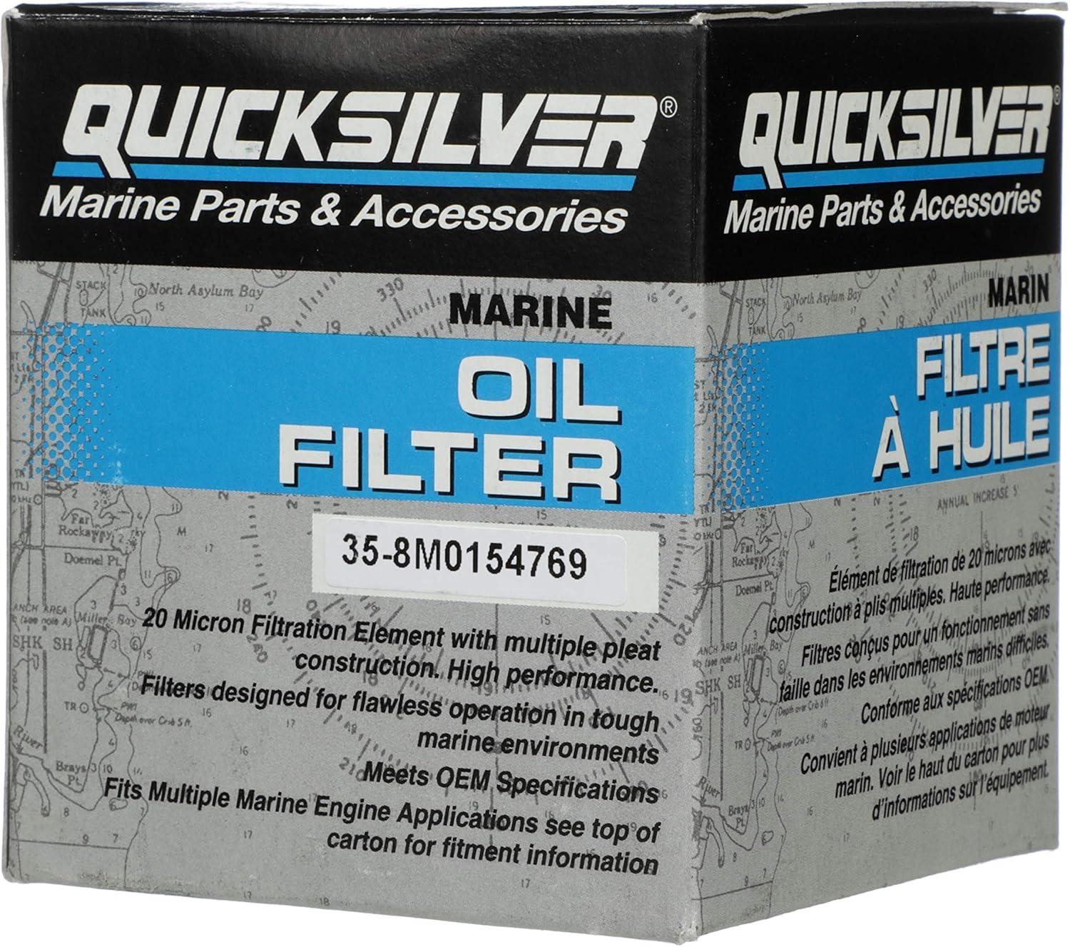 imageQuicksilver 8M0154769 20 Micron Oil Filter for Various Marine EnginesUnspecified