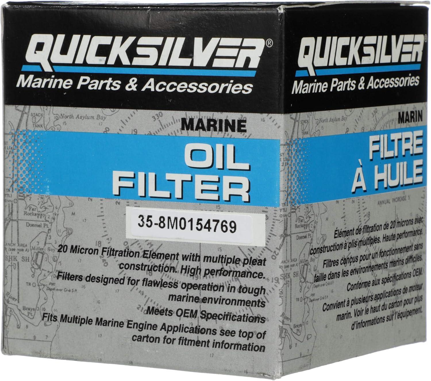 imageQuicksilver 8M0154769 20 Micron Oil Filter for Various Marine EnginesUnspecified Pack of 2