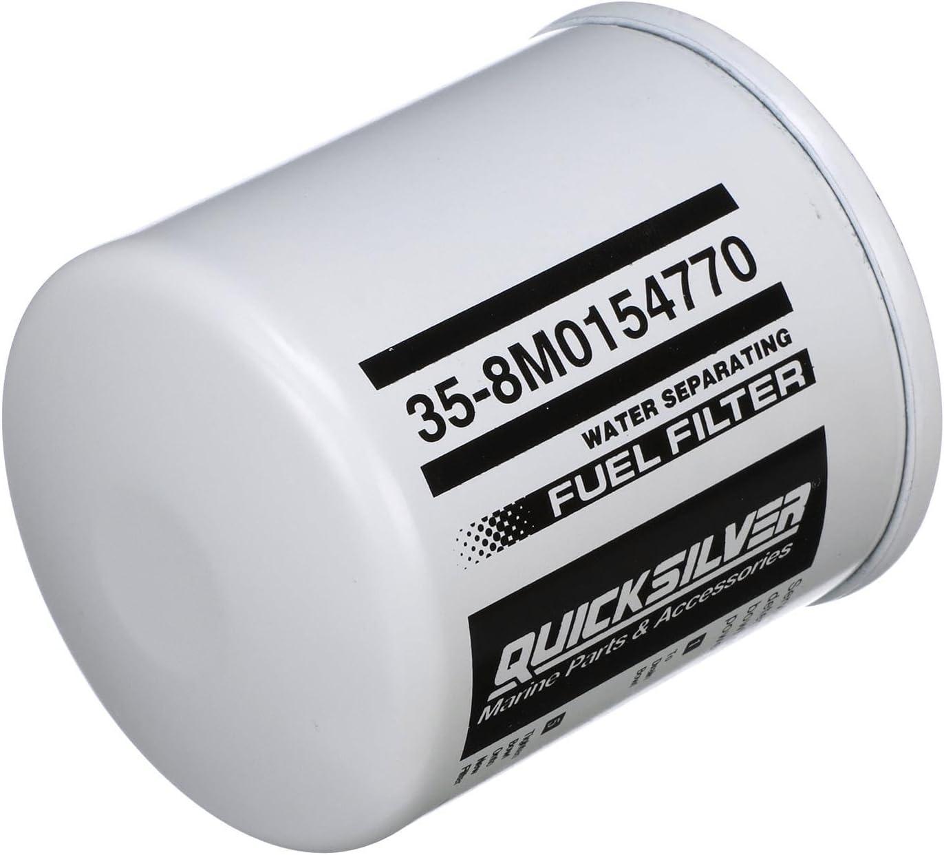 imageQuicksilver 8M0154770 Water Separating Fuel Filter for Select Volvo Penta Cobra EFI Johnson and Evinrude 100300hp Outboards