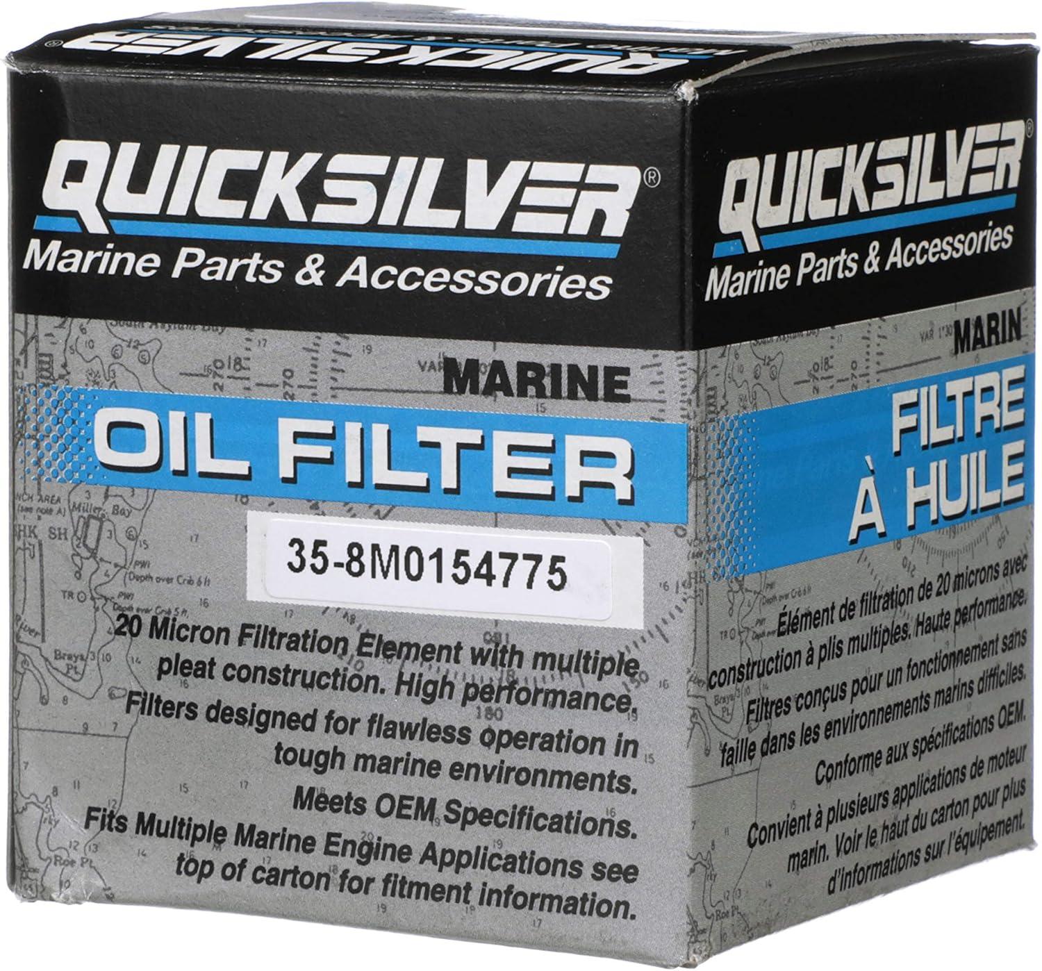 imageQuicksilver 8M0154775 20 Micron Oil Filter for Various Marine EnginesUnspecified Pack of 2