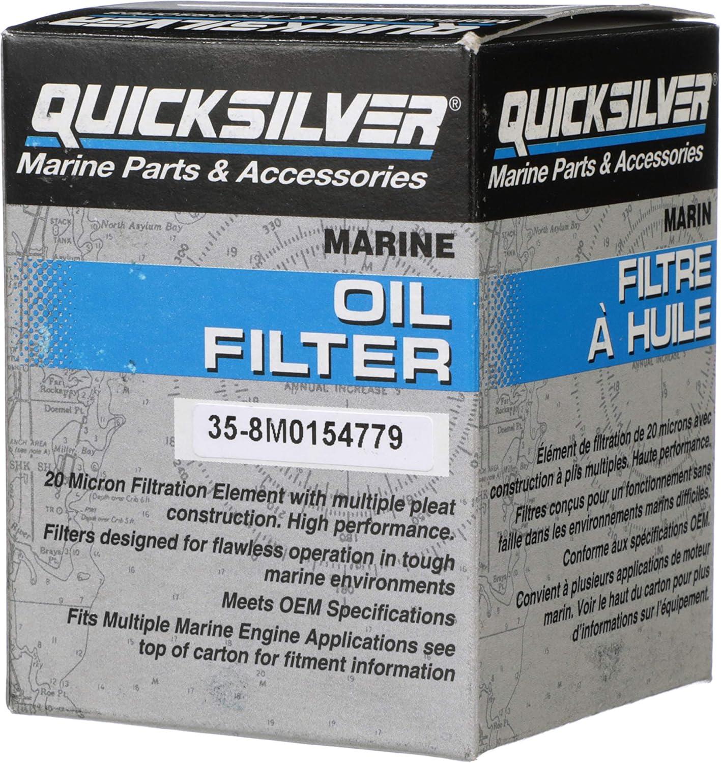 imageQuicksilver 8M0154779 20 Micron Oil Filter for Select Honda 75250hp Outboards