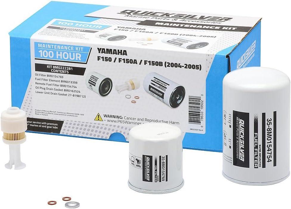 imageQuicksilver 8M0222281 100 Hour Maintenance Kit Yamaha F150F150AF150B