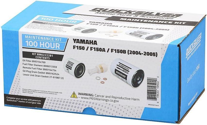 imageQuicksilver 8M0222281 100 Hour Maintenance Kit Yamaha F150F150AF150B