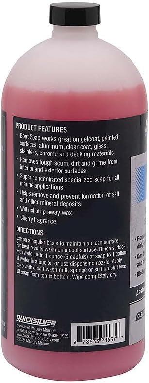 imageQuicksilver 8M0224418 Screen ampamp Glass Cleaner for Marine Electronics Windshields and Mirrors 8 ozBoat Soap