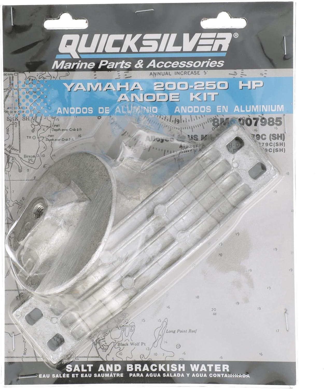 imageQuicksilver 8M6007985 Aluminum Anode Kit for Yamaha 200250 Hp Outboards