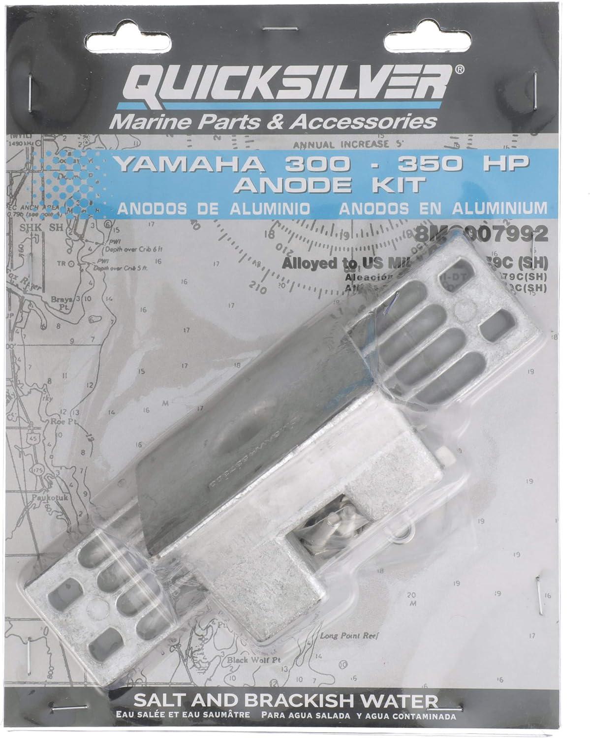 imageQuicksilver 8M6007992 Aluminum Anode Kit for Yamaha 300350 Hp Outboards