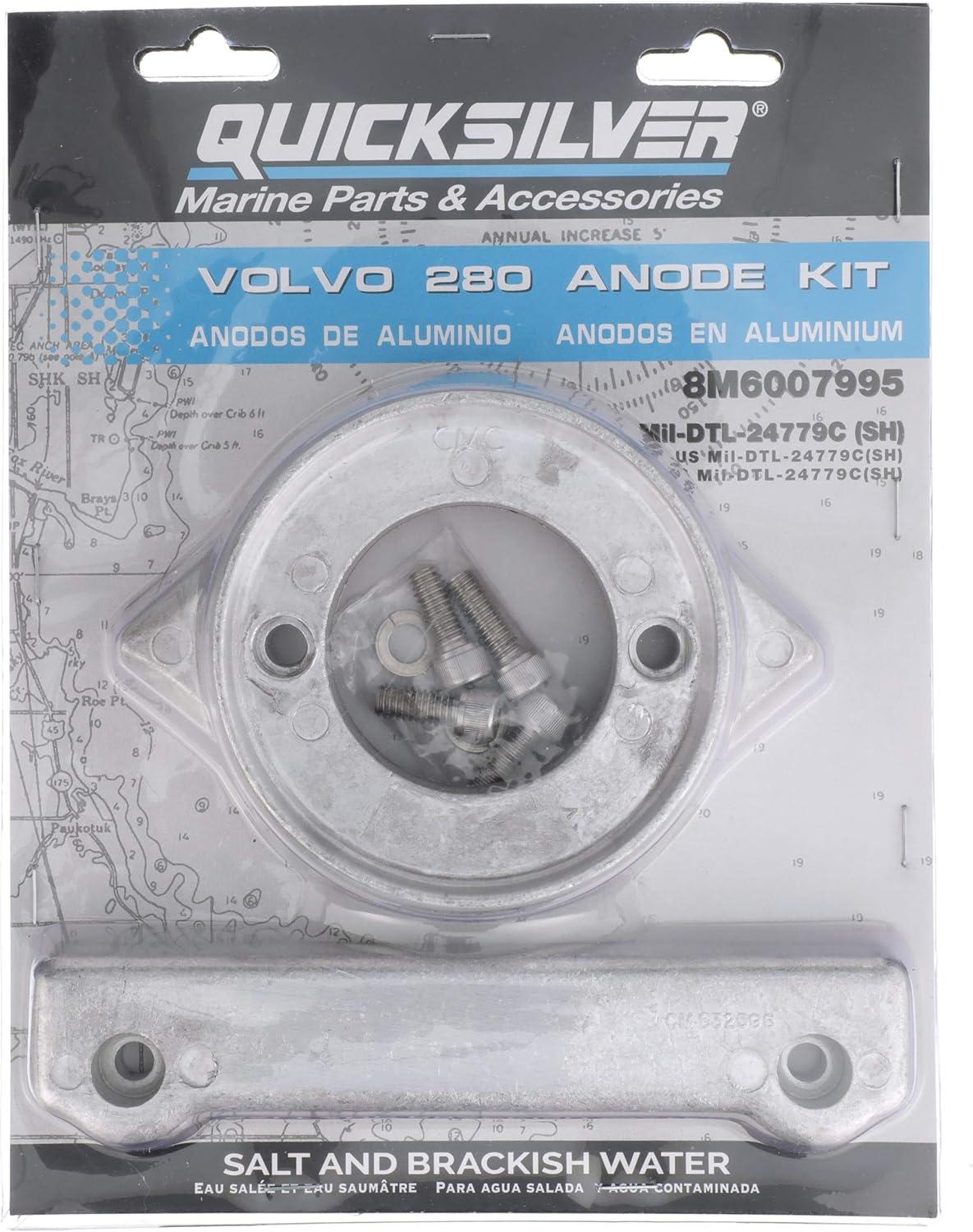 imageQuicksilver 8M6007995 Aluminum Anode Kit for Volvo 280 Stern Drives