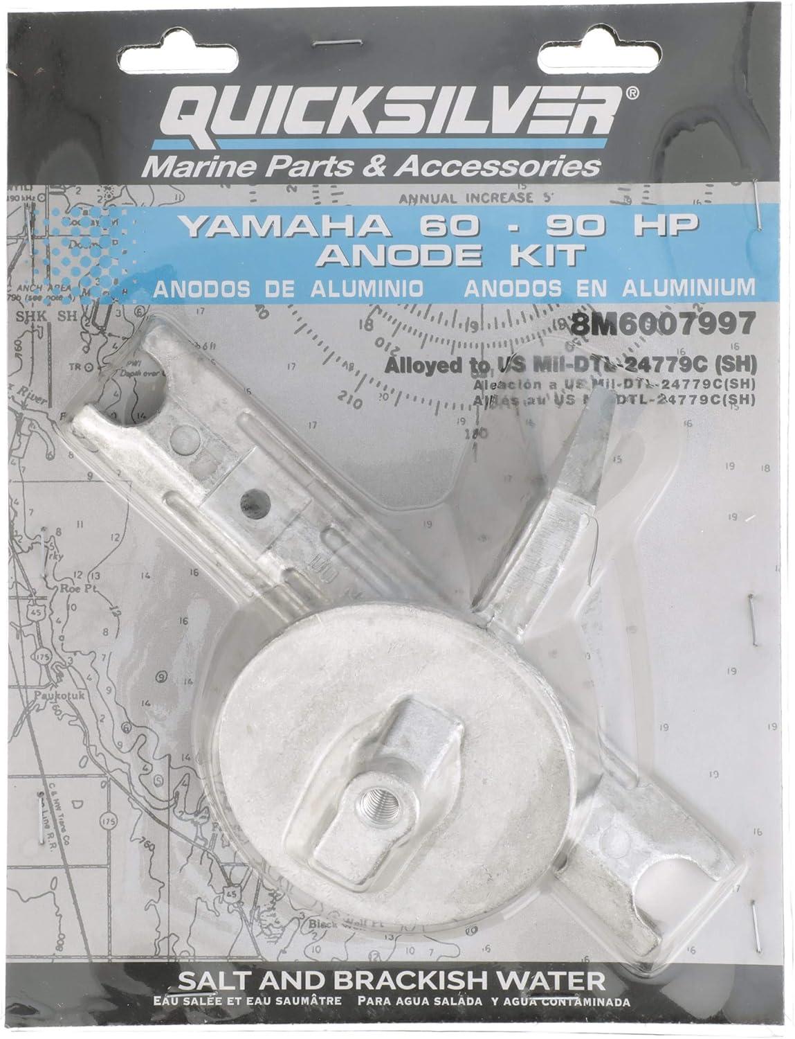 imageQuicksilver 8M6007997 Aluminum Anode Kit for Yamaha 6090 Hp Outboards