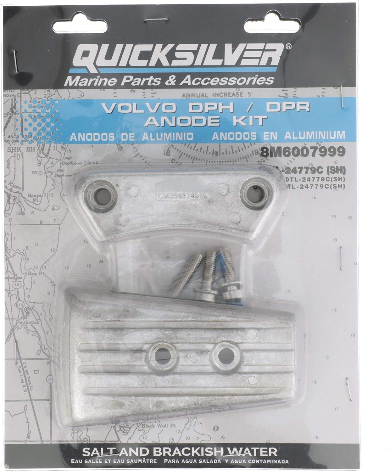 imageQuicksilver 8M6007999 Aluminum Anode Kit for Volvo DPHDPR Stern Drive