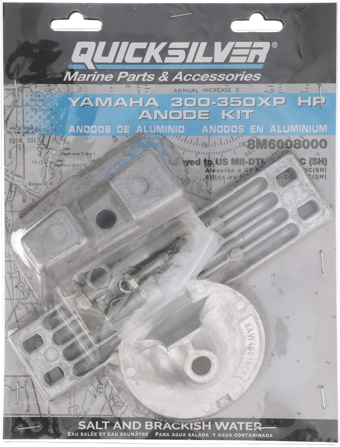 imageQuicksilver 8M6008000 Aluminum Anode Kit for Yamaha 300350 Xp Outboards