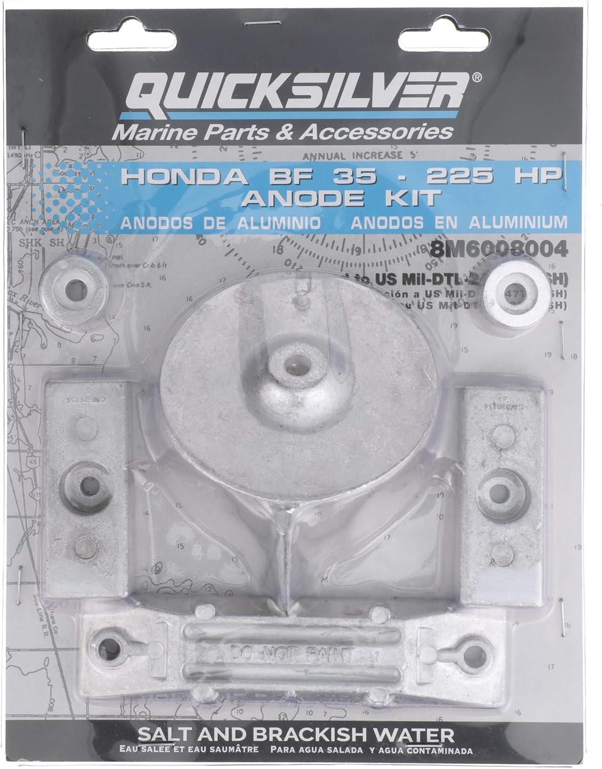 imageQuicksilver 8M6008004 Aluminum Anode Kit for Honda BF35225 Hp Outboards
