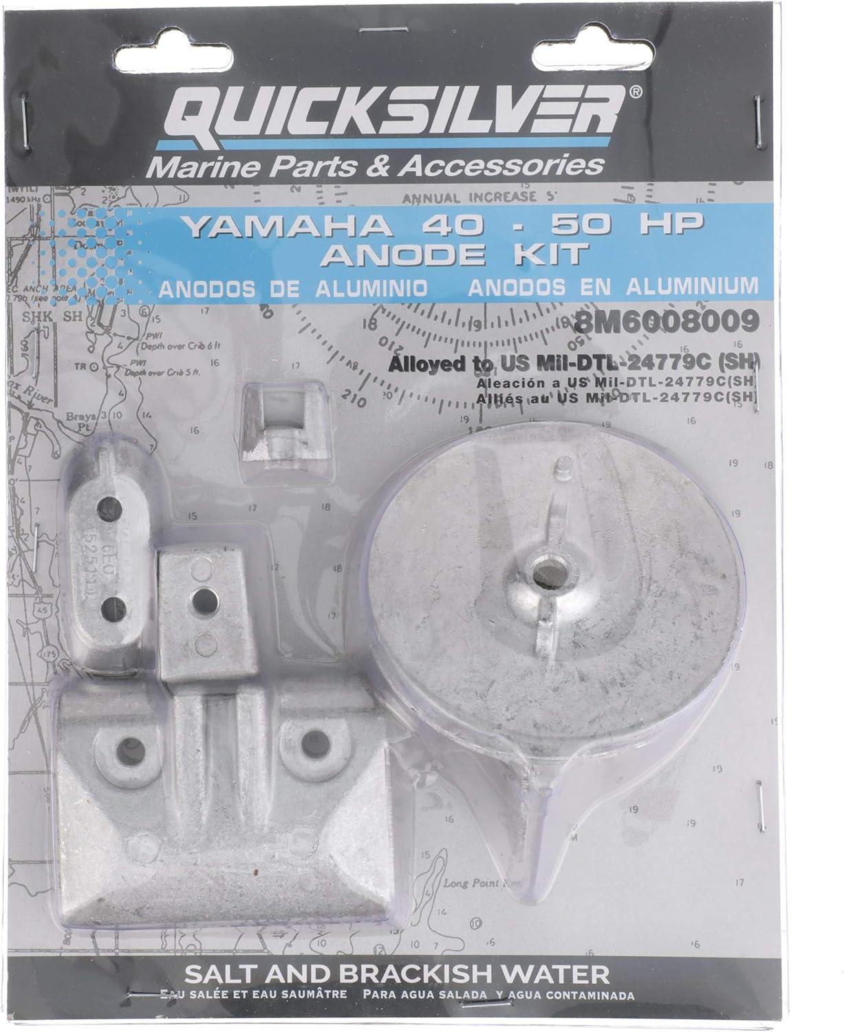 imageQuicksilver 8M6008009 Aluminum Anode Kit for Yamaha 4050 Hp Outboards
