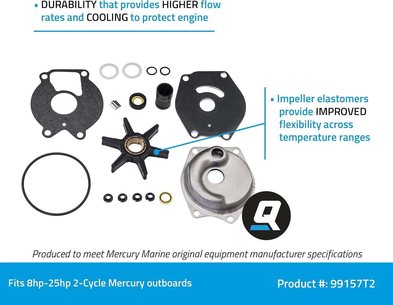imageQuicksilver 99157T2 Upper Water Pump Repair Kit for Mercury Bigfoot 4Stroke Outboards