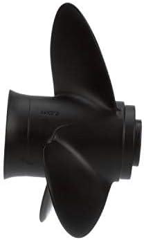 imageQuicksilver Black Diamond 3Blade Aluminum Propeller  For Yamaha Honda Evinrude and Johnson Engines20 HP  30 HP Yamaha w10tooth Spline