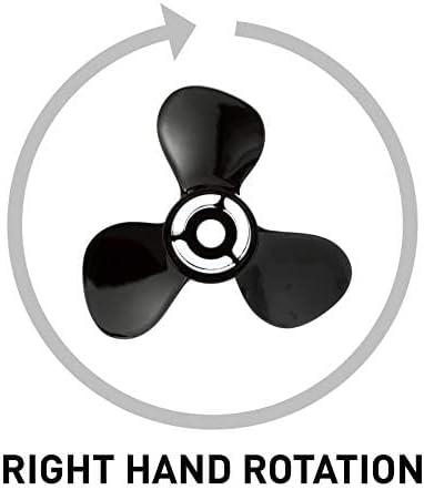 imageQuicksilver Black Diamond 3Blade Aluminum Propeller  For Yamaha Honda Evinrude and Johnson Engines85 HP  140 HP EvinrudeJohnson V4