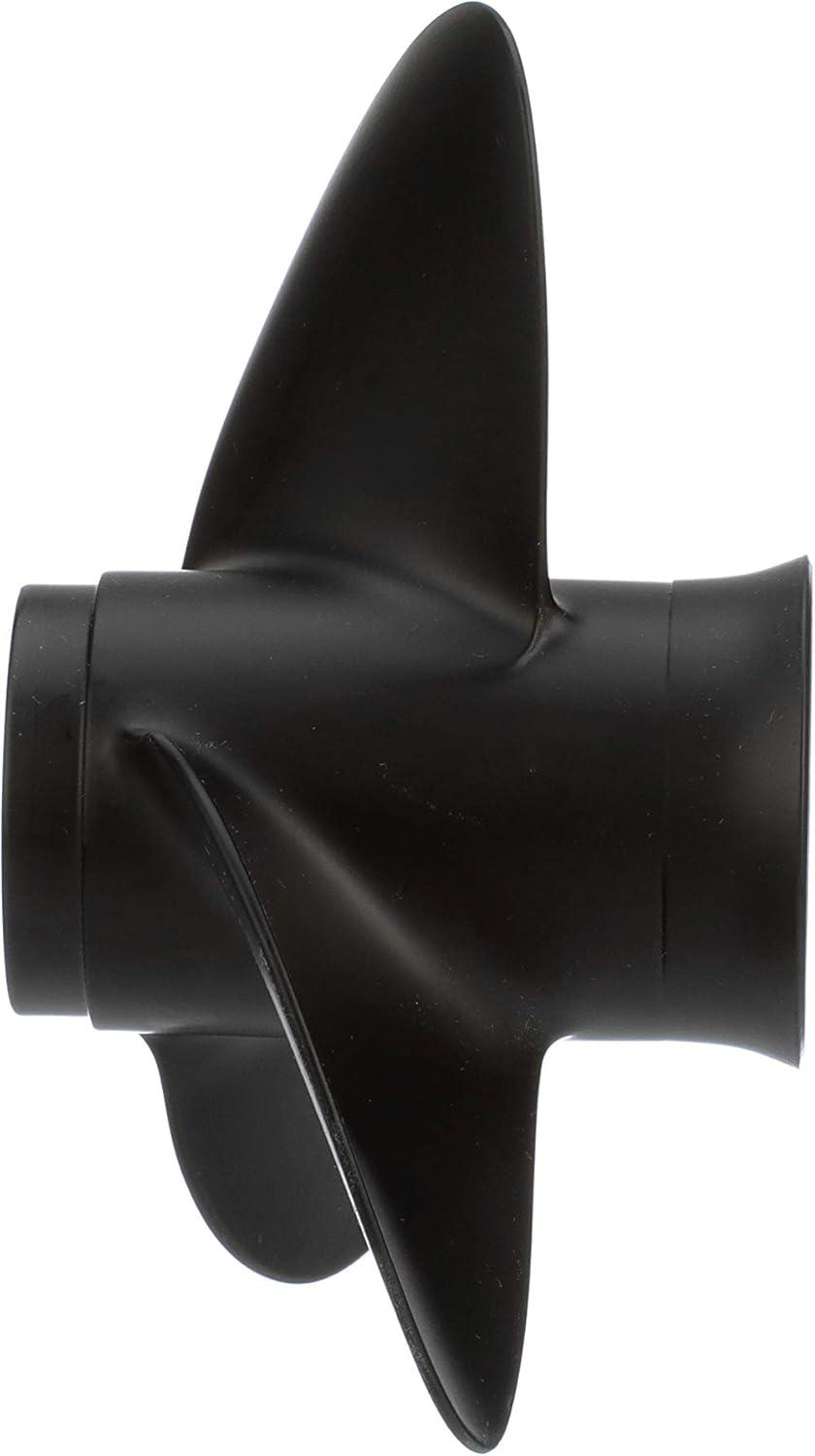 imageQuicksilver Black Diamond 3Blade Aluminum Propeller  For Yamaha Honda Evinrude and Johnson Engines99 HP  20 HP HondaYamaha w8tooth Spline