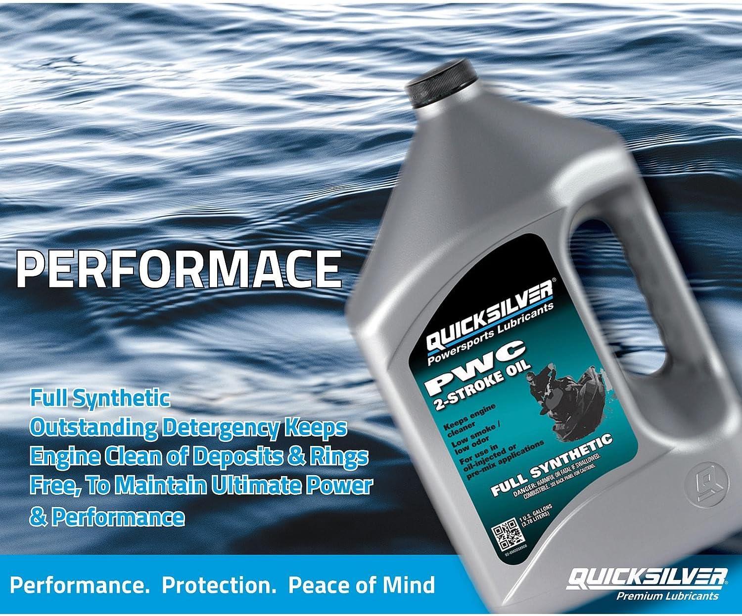 imageQuicksilver Full Synthetic 2Stroke PWC Marine Engine Oil1 Gallon