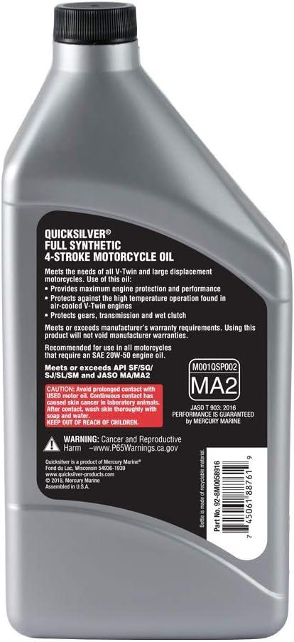 imageQuicksilver Full Synthetic Motorcycle Oil20W50