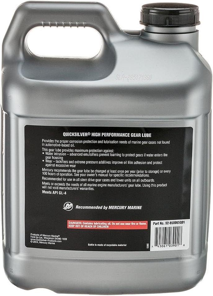 imageQuicksilver High Performance SAE 90 Gear Lube for Mercury Outboards and MerCruiser Sterndrives 25 Gallon25Gallon