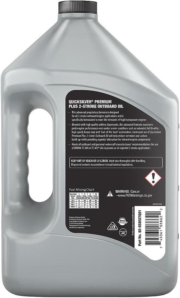 imageQuicksilver Premium Plus 2Stroke Synthetic Blend Marine Engine Oil 32ozGallon