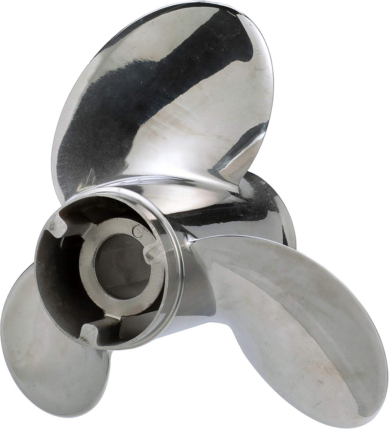 imageQuicksilver Silverado Propeller High Polished Stainless Finish40 HP  60 HP Standard Mercury