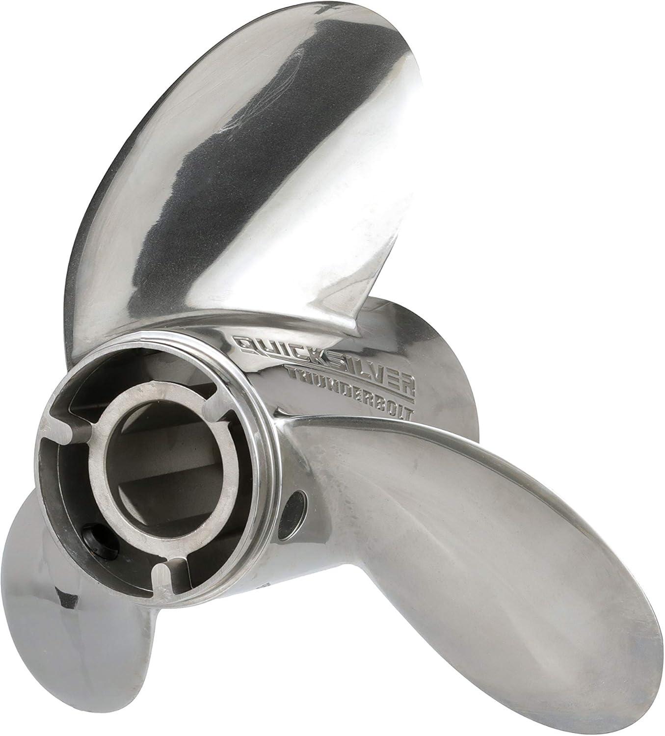 imageQuicksilver Thunderbolt Propeller High Polished Stainless FinishQS5005X  17P  Left