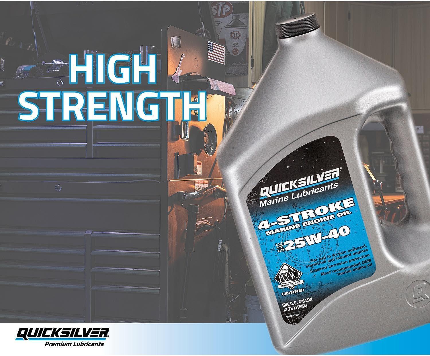 imageQuicksilver by Mercury Marine 25W40 Marine Engine OilMineral