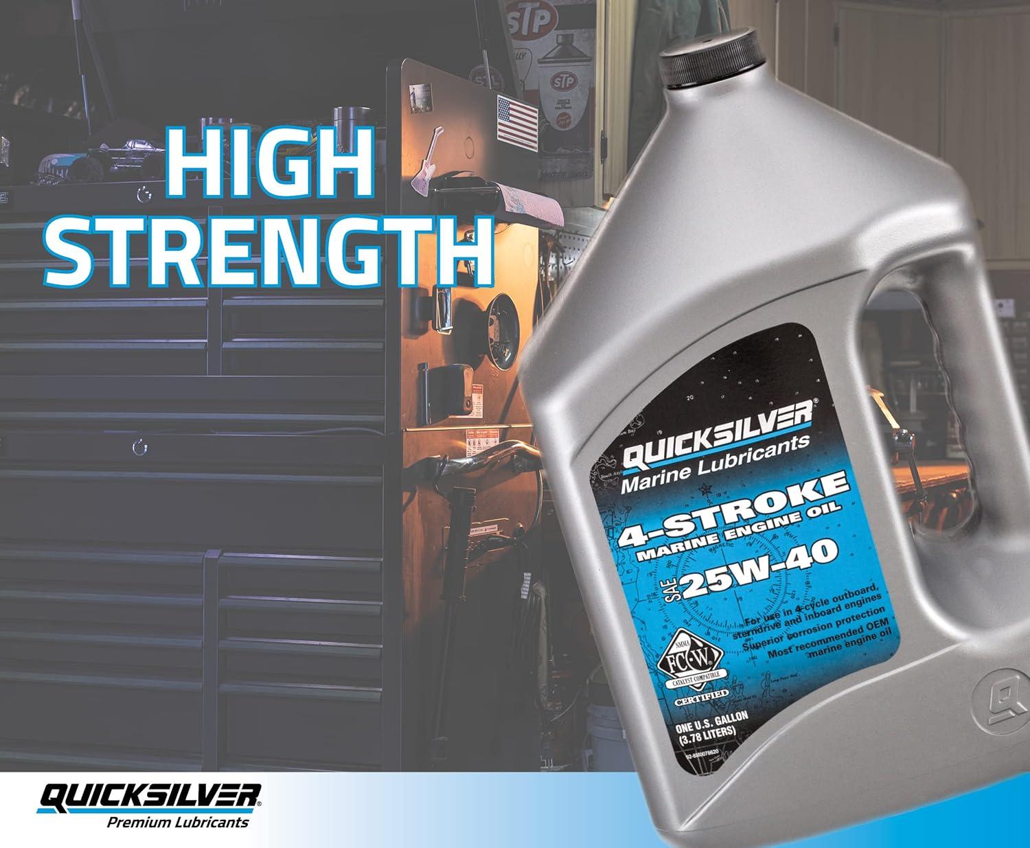 imageQuicksilver by Mercury Marine 25W40 Marine Engine OilMineral
