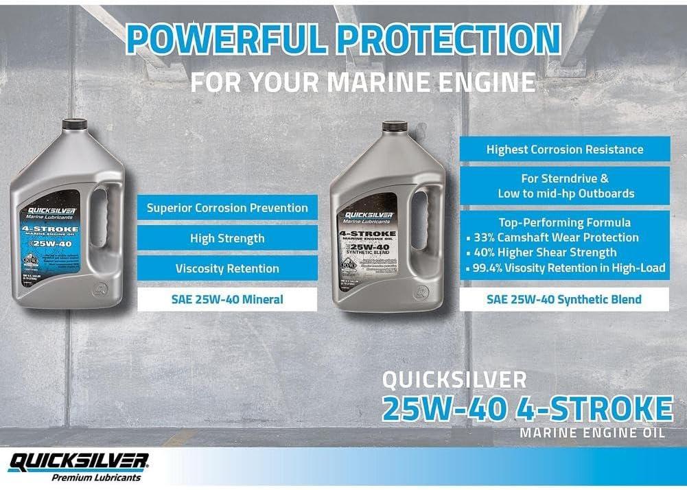 imageQuicksilver by Mercury Marine 25W40 Marine Engine OilSynthetic blend